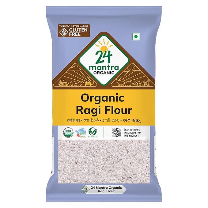 24 Mantra Organic Ragi Flour/Finger Millet/Nachni Flour 500g