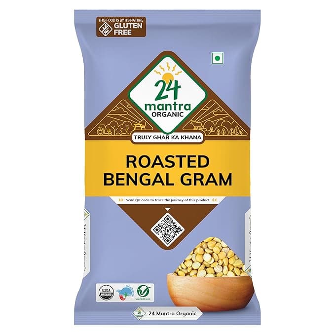 24 Mantra Organic Roasted Bengal Gram Dal/Bhuna Chana/Putnalu Pappu - 500g