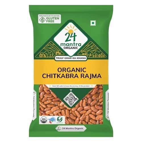24 Mantra Organic Unpolished Rajma/Guggilu - 500g