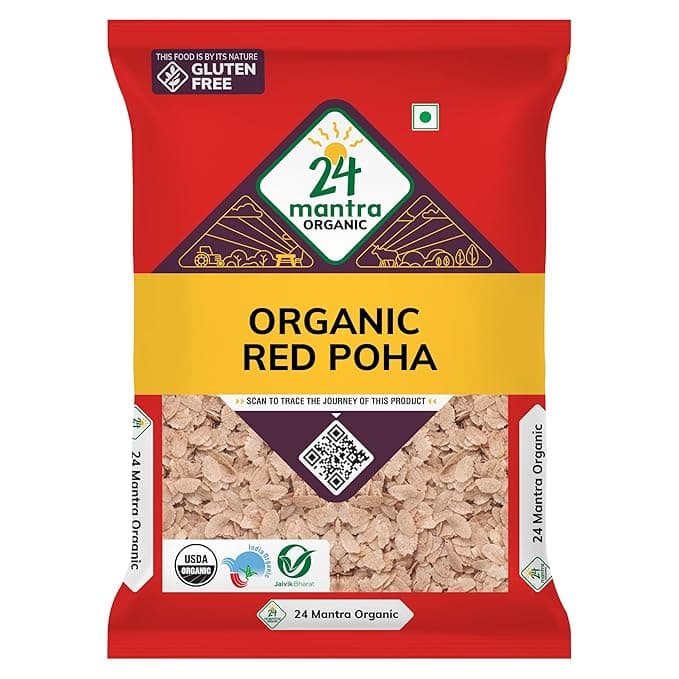24 Mantra Organic Red Poha 500g
