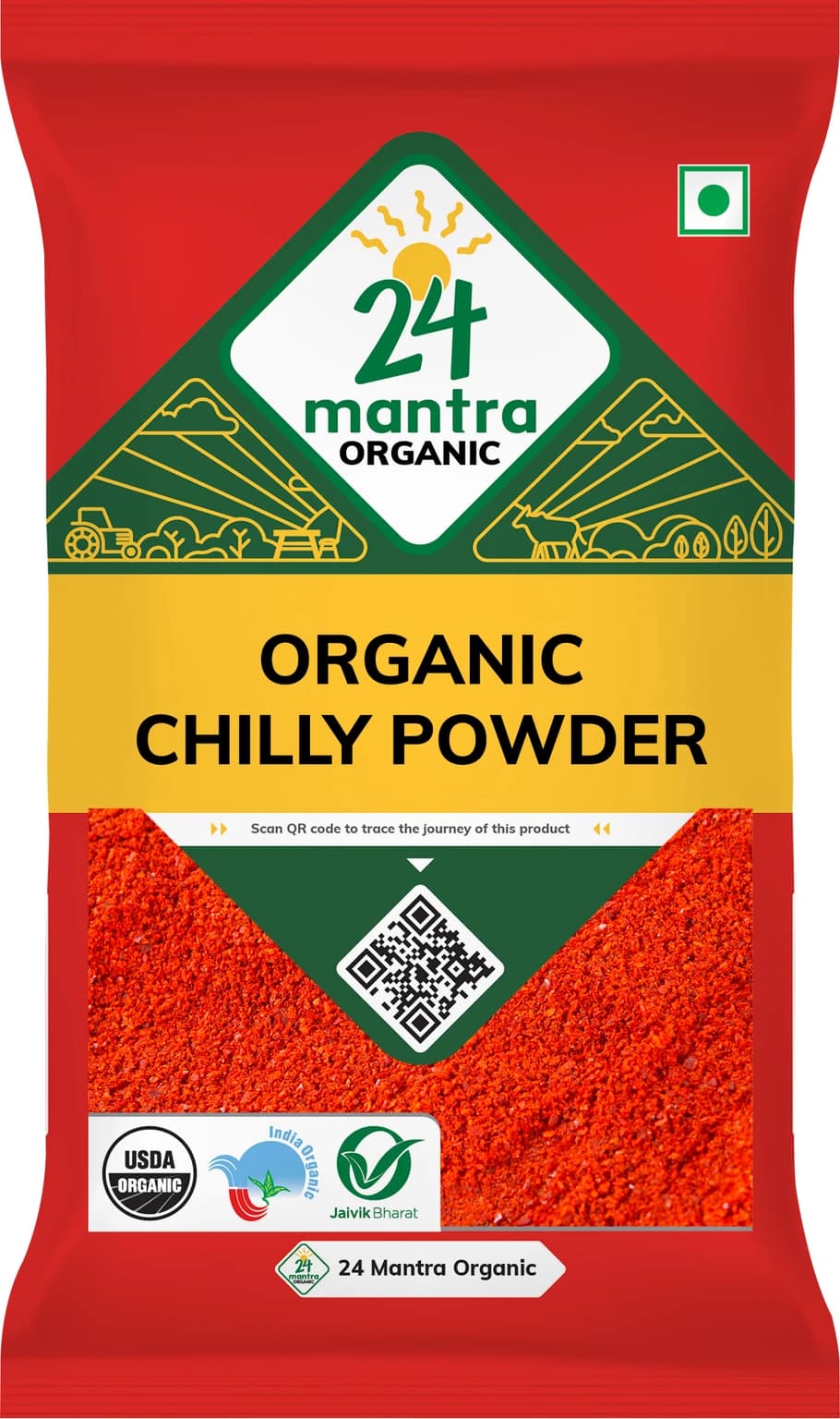 24 mantra ORGANIC Organic Chilli Powder/Karam Podi (100 g)