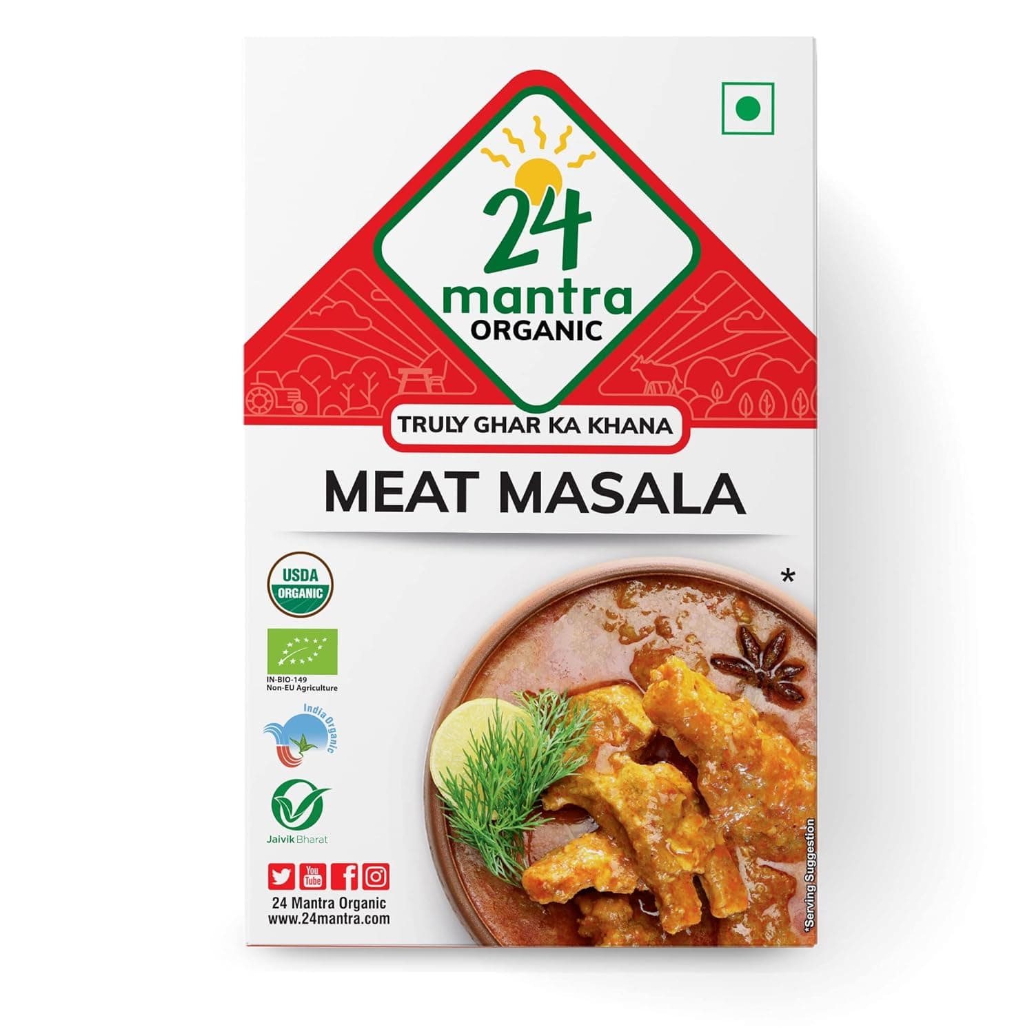 24 Mantra Organic Meat/Mutton Masala 100gm