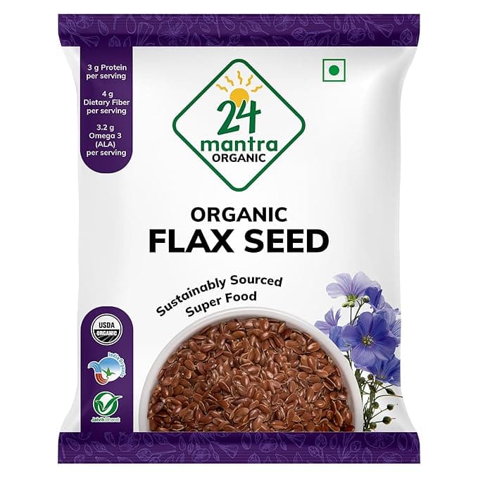 24 Mantra Organic Flax Seeds/Alsi/Avise Ginjalu - 200gms