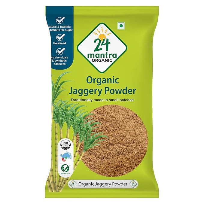 24 Mantra Organic Unbleached Jaggery Powder 500 gms