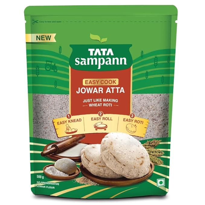 Tata Sampann, Easy Cook Jowar Atta, 500g