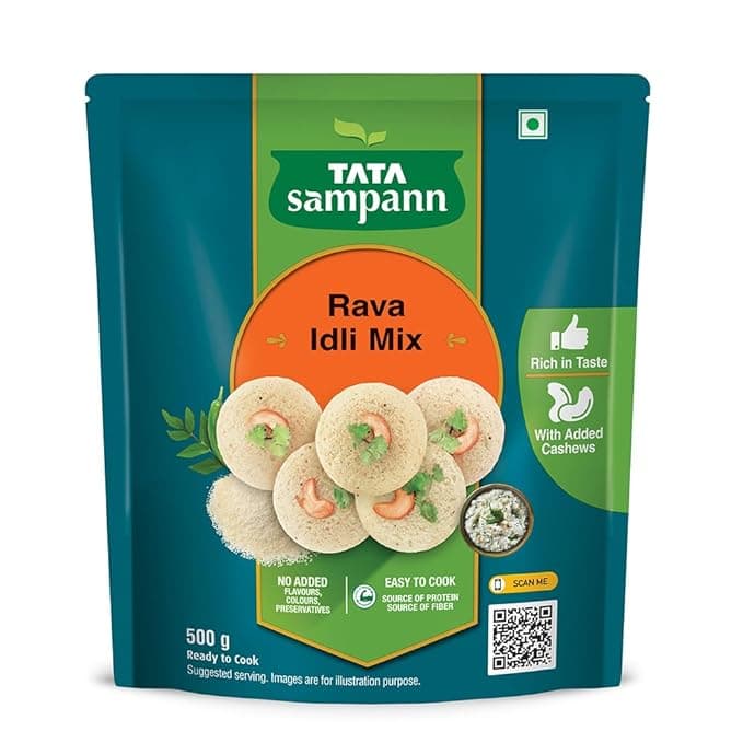 Tata Sampann Rava Idli Mix | Ready to Cook Breakfast Mix 500 g