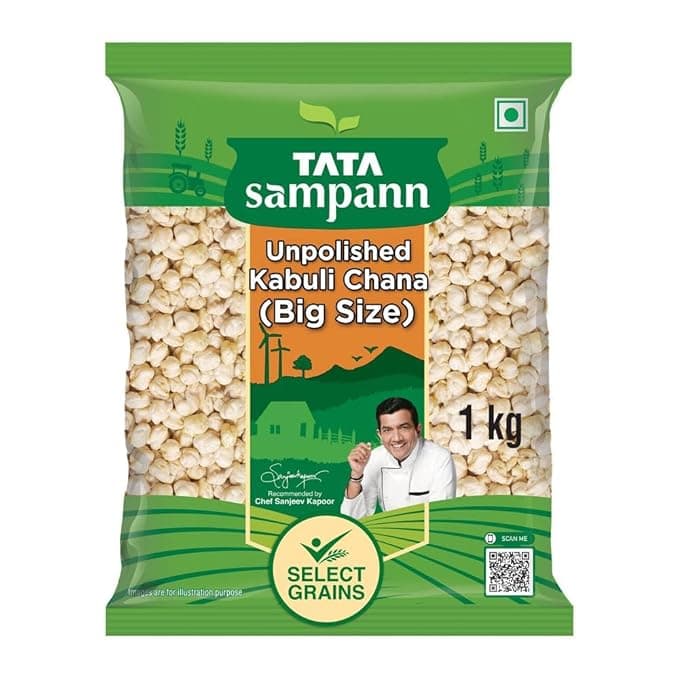 Tata Sampann Unpolished Kabuli Chana (Big Size), 1kg