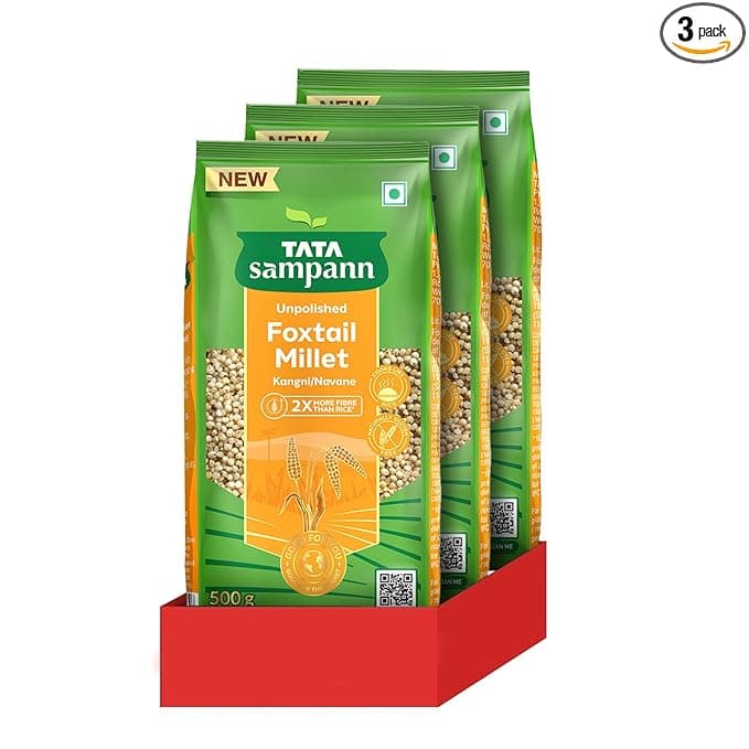 Tata Sampann Unpolished Foxtail Millet, 500 g (Pack Of 3)
