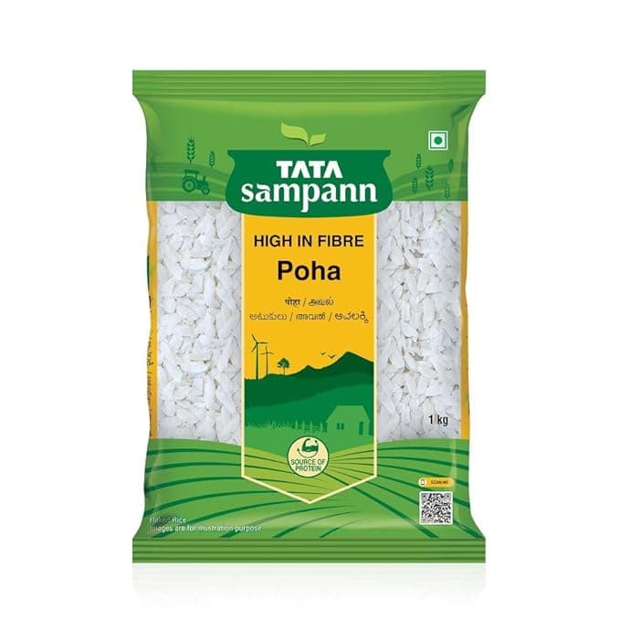 Tata Sampann, High in Fibre Poha, 1kg
