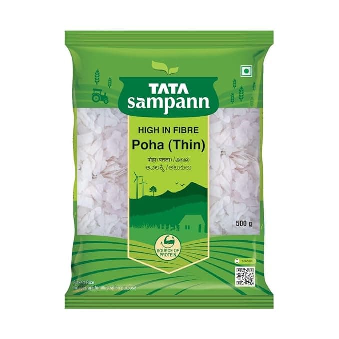 Tata Sampann White Thin Poha, 500g