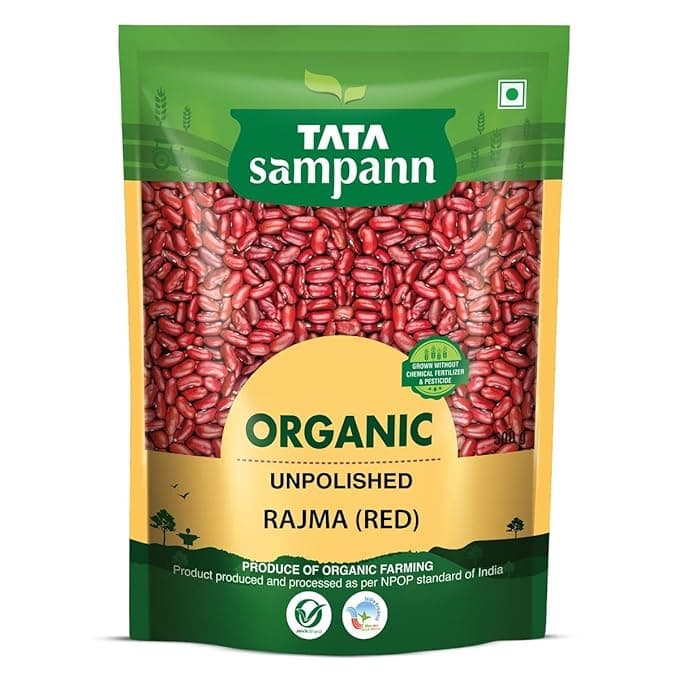 Tata Sampann Organic Unpolished Rajma (Red), 500 g