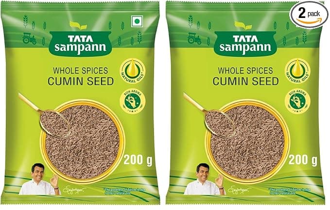 Tata Sampann Cumin Seed (Jeera), Whole Spices 200g (Pack of 2)