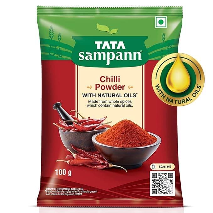 Tata Sampann Chilli Powder with Natural Oils, 100g, Lal Mirchi Powder
