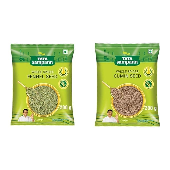 Tata Sampann Fennel Seed (Saunf),  200g + Tata Sampann Cumin Seed (Jeera), 200g