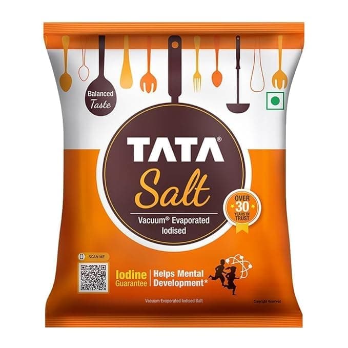 Tata Sampann, TATA Salt Vacuum Evaporated Iodised Namak, Free Flowing, 1 Kg
