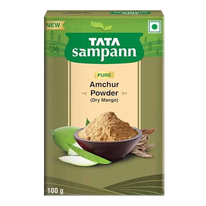 Tata Sampann Amchur Powder (Dry Mango powder, Manga Podi), Pure Spices, Tangy Flavour & Naturally Aromatic, 100g