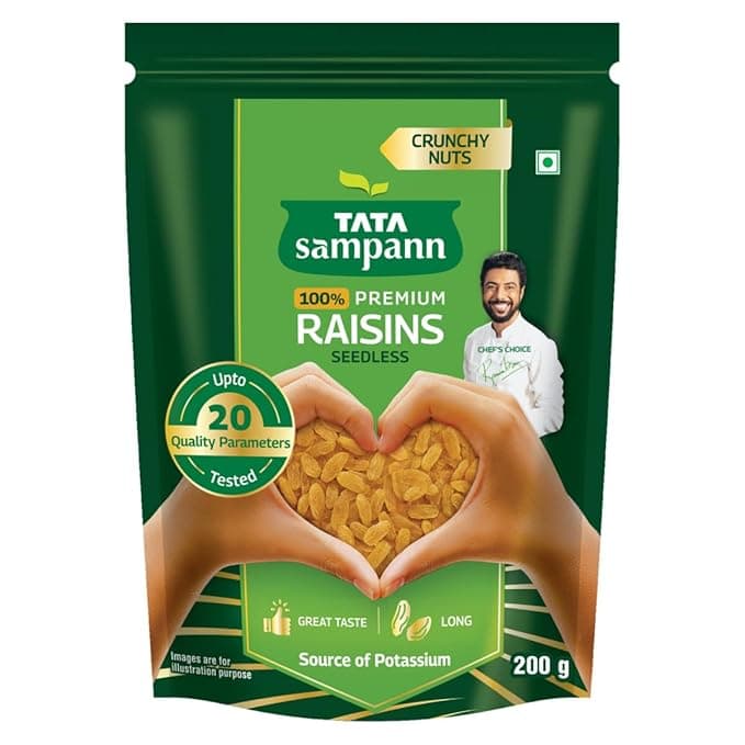 Tata Sampann Pure Raisins Seedless/Kishmish, 200g