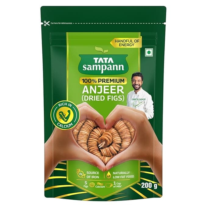 Tata Sampann Premium Anjeer (Dried Figs), 200g