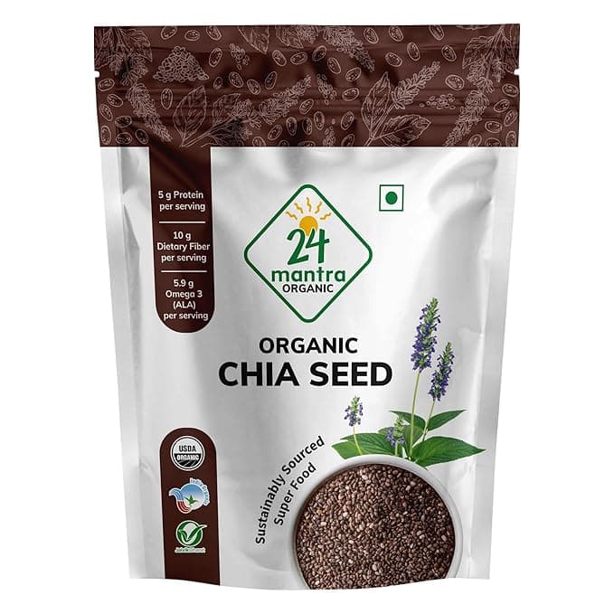 24 Mantra Organic Premium Chia Seeds For Weight Loss | 200g