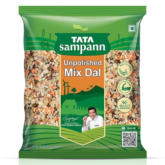 Tata Sampann Unpolished Mix Dal, 500g