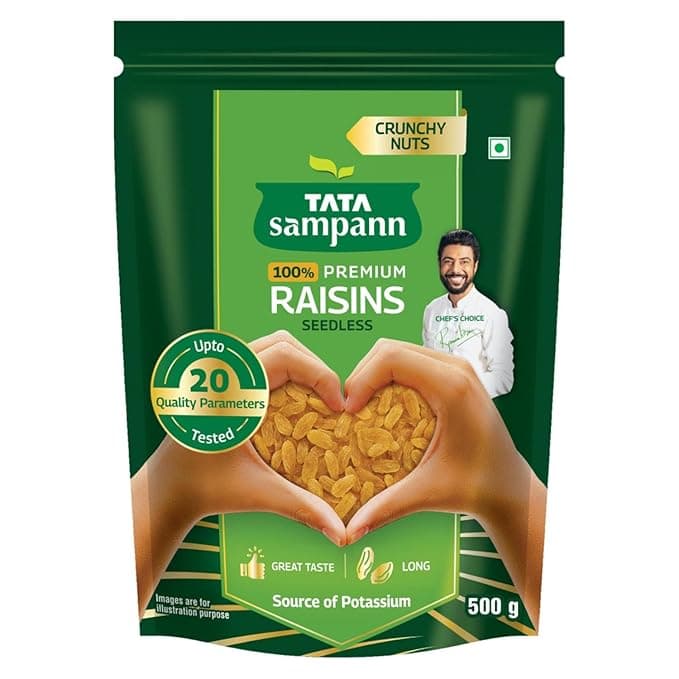 Tata Sampann Pure Raisins Seedless/Kishmish, 500g